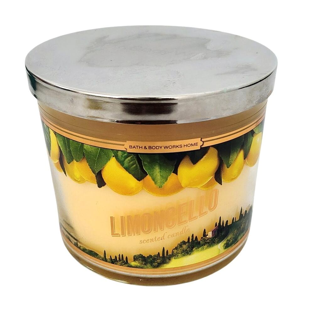Bath & Body Works Limoncello Candle 3 Wick Jar Home Fragrance NEW Lemon Zest - Picture 1 of 3